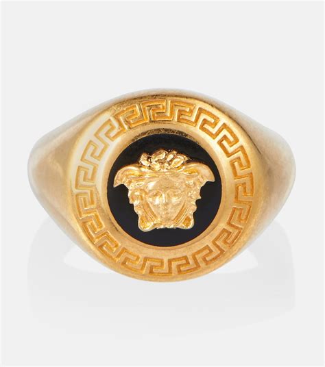 versace ringe silber|gold label Versace ring.